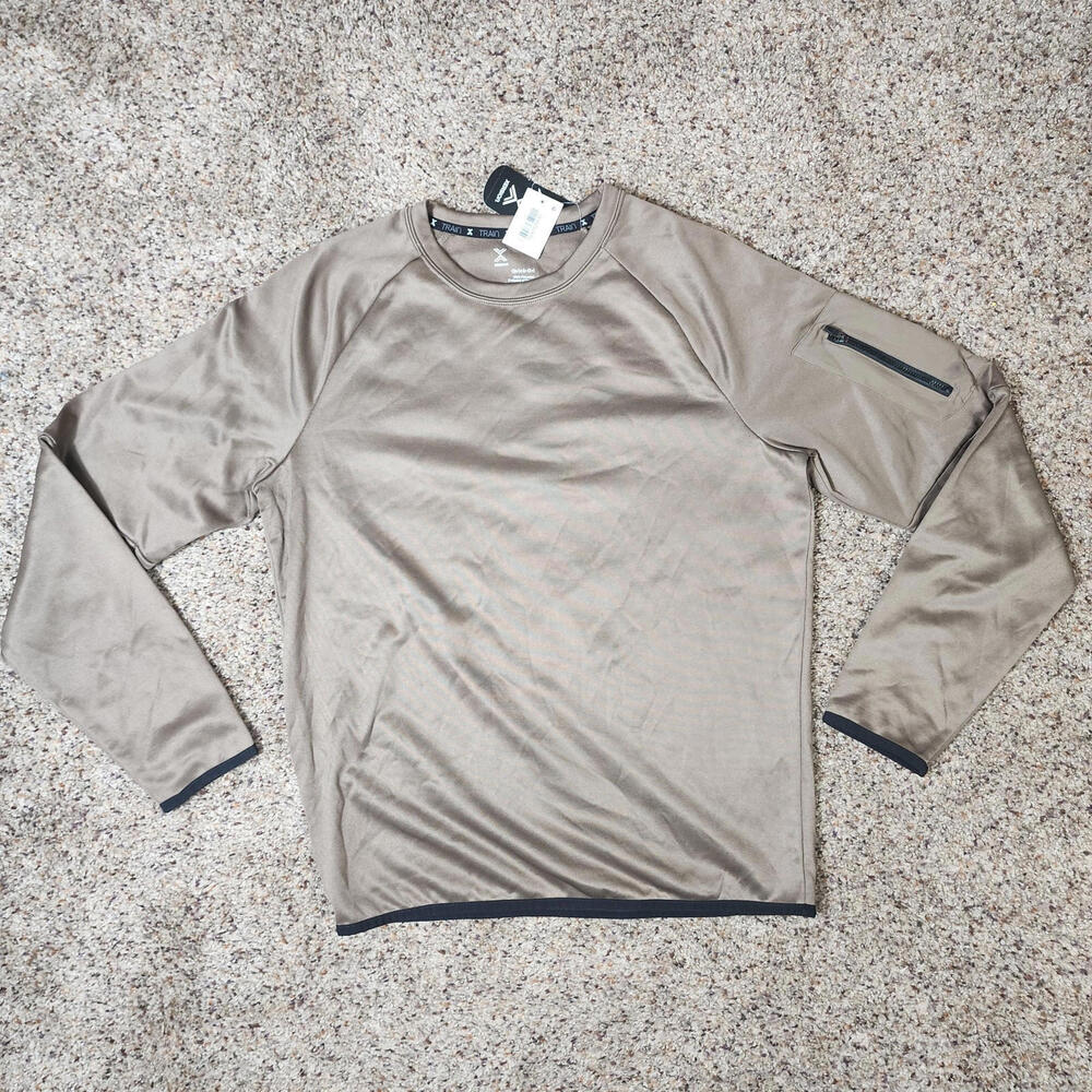 Xersion Studio Quick-Dri Long Sleeve Men's Size Small Dark Tan NWT